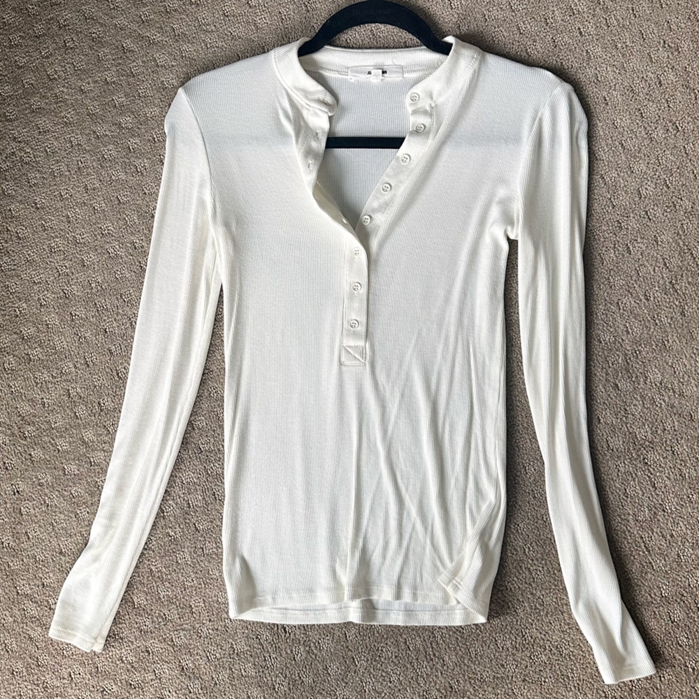 Joah Brown off white Henley S/M